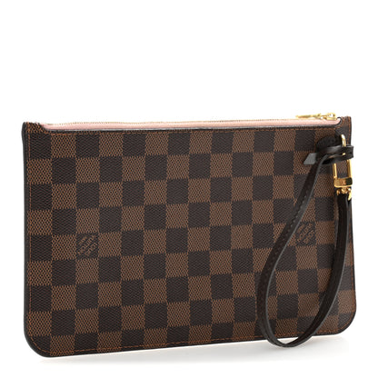 Louis Vuitton Damier Ebene Neverfull MM GM Pochette Rose Ballerine 3 of 8
