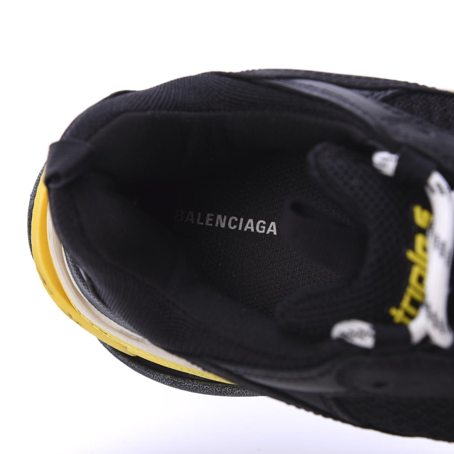 Fabric Mesh Womens Triple S Sneakers 42 Black Yellow