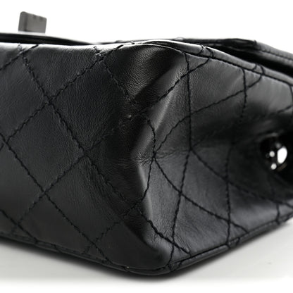 Chanel Aged Calfskin Quilted 2.55 Reissue Mini Flap So Black 10 of 11