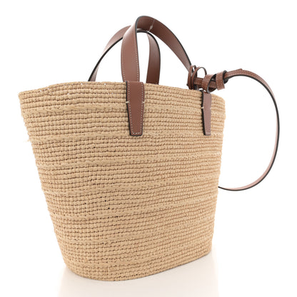 Celine Raffia Calfskin Triomphe Teen Panier Tan 4 of 10