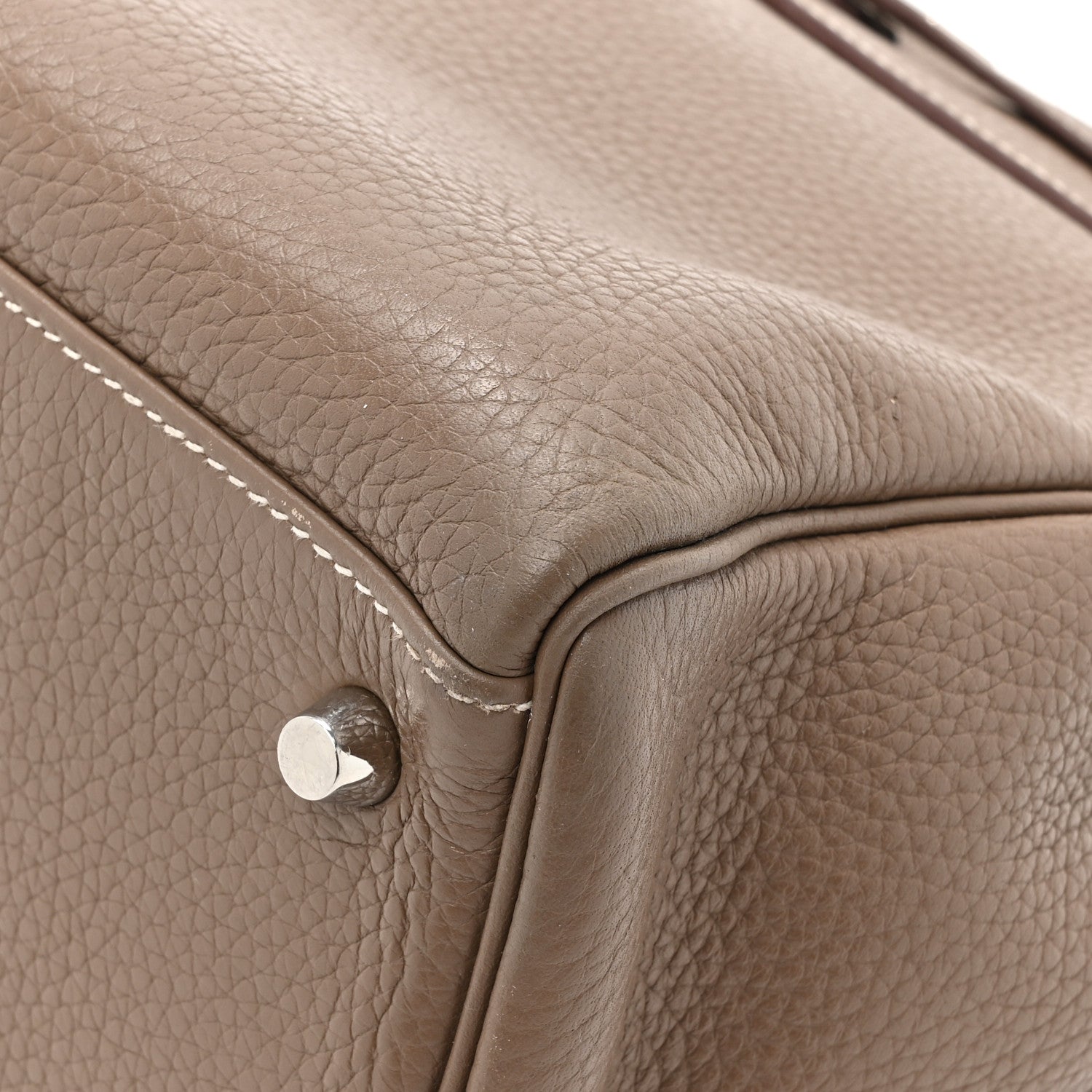 Hermes Taurillon Clemence Kelly Retourne 32 Etoupe 14 of 17