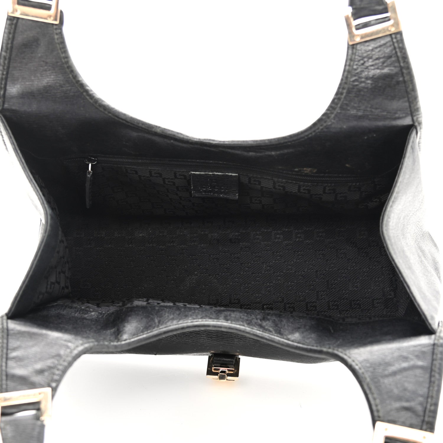 Gucci Calfskin Bardot Shoulder Bag Black 6 of 19