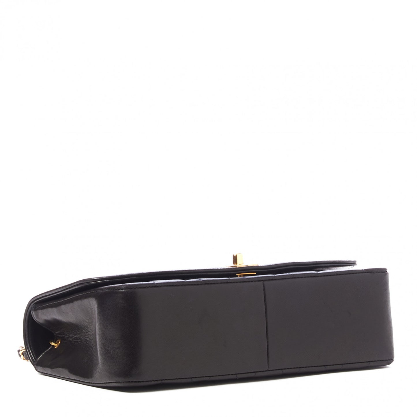 Lambskin Quilted Medium Single Flap Black