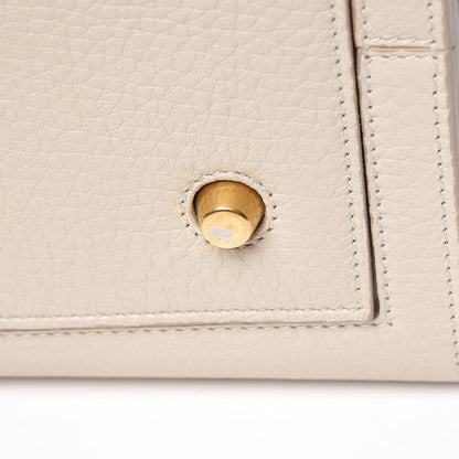 Celine Crisped Calfskin Mini Tie Knot Tote Chalk 13 of 14
