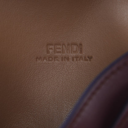 Fendi Vitello Liberty Vitello Century Bi-Color By The Way Gusseted Cardholder Bordeaux Sand 7 of 8