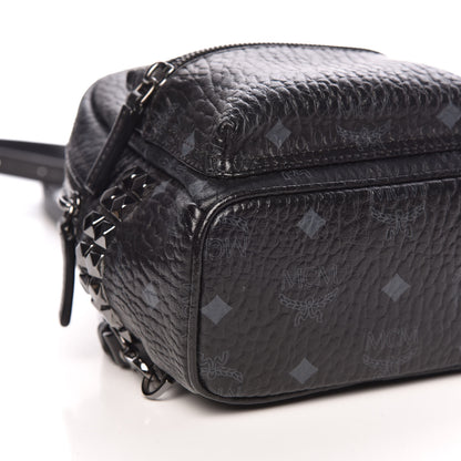 MCM Visetos Side Stud X-Mini Stark Bebe Boo Backpack Black 11 of 18