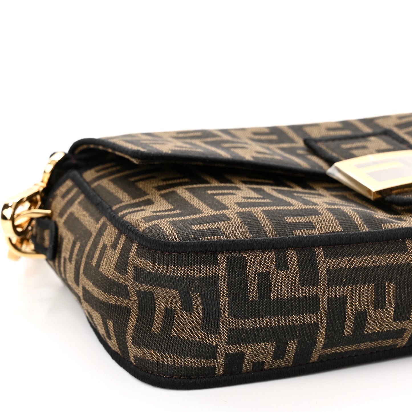 Fabric Jacquard FF 1974 Medium Baguette Tobacco Moro Black