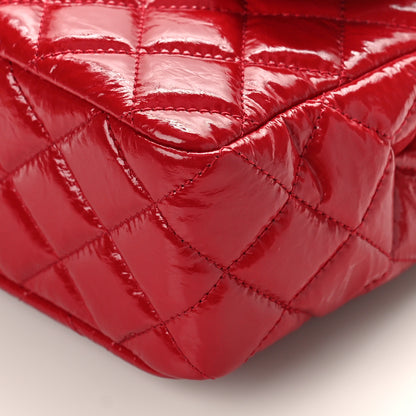Chanel Shiny Crumpled Calfskin Quilted Wavy CC Hobo Red 9 of 9