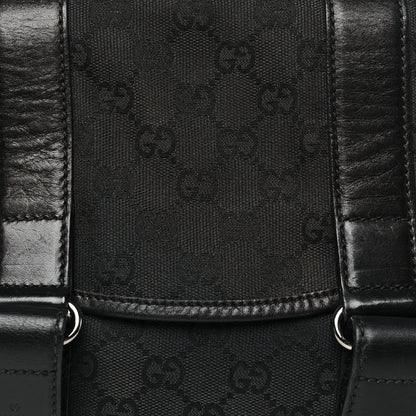 Gucci Monogram Small Double Buckle Flap Messenger Bag Black 8 of 10