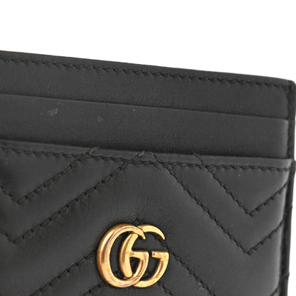 Gucci Calfskin Matelasse GG Marmont Card Holder Black 7 of 9