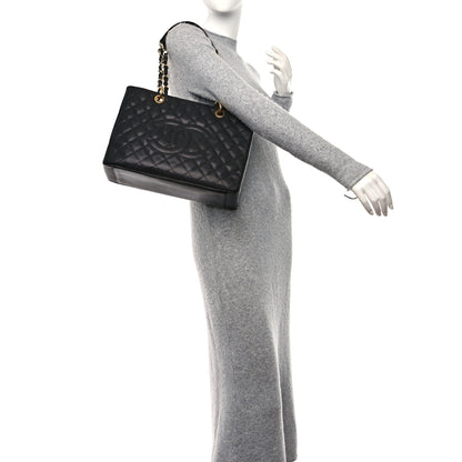 Chanel Caviar Quilted Grand Shopping Tote GST Black 3 of 12