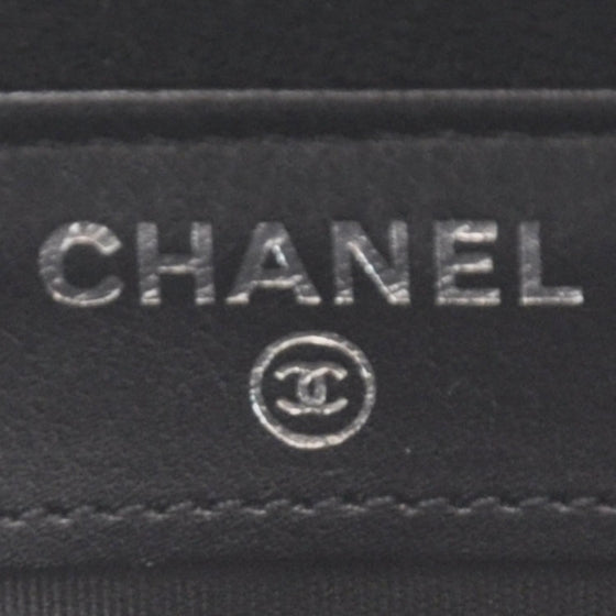Caviar Zip Around Pouch Wallet Black