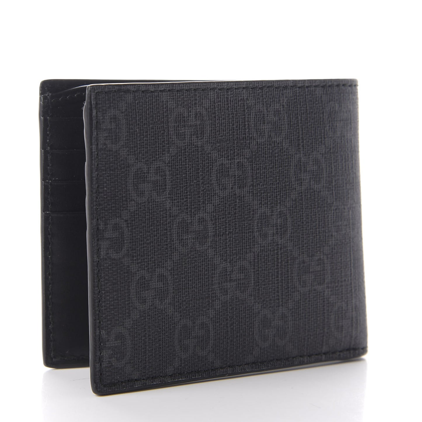 GG Supreme Monogram Rainbow Eagle Nice Bi-Fold Wallet Black Grey Multicolor