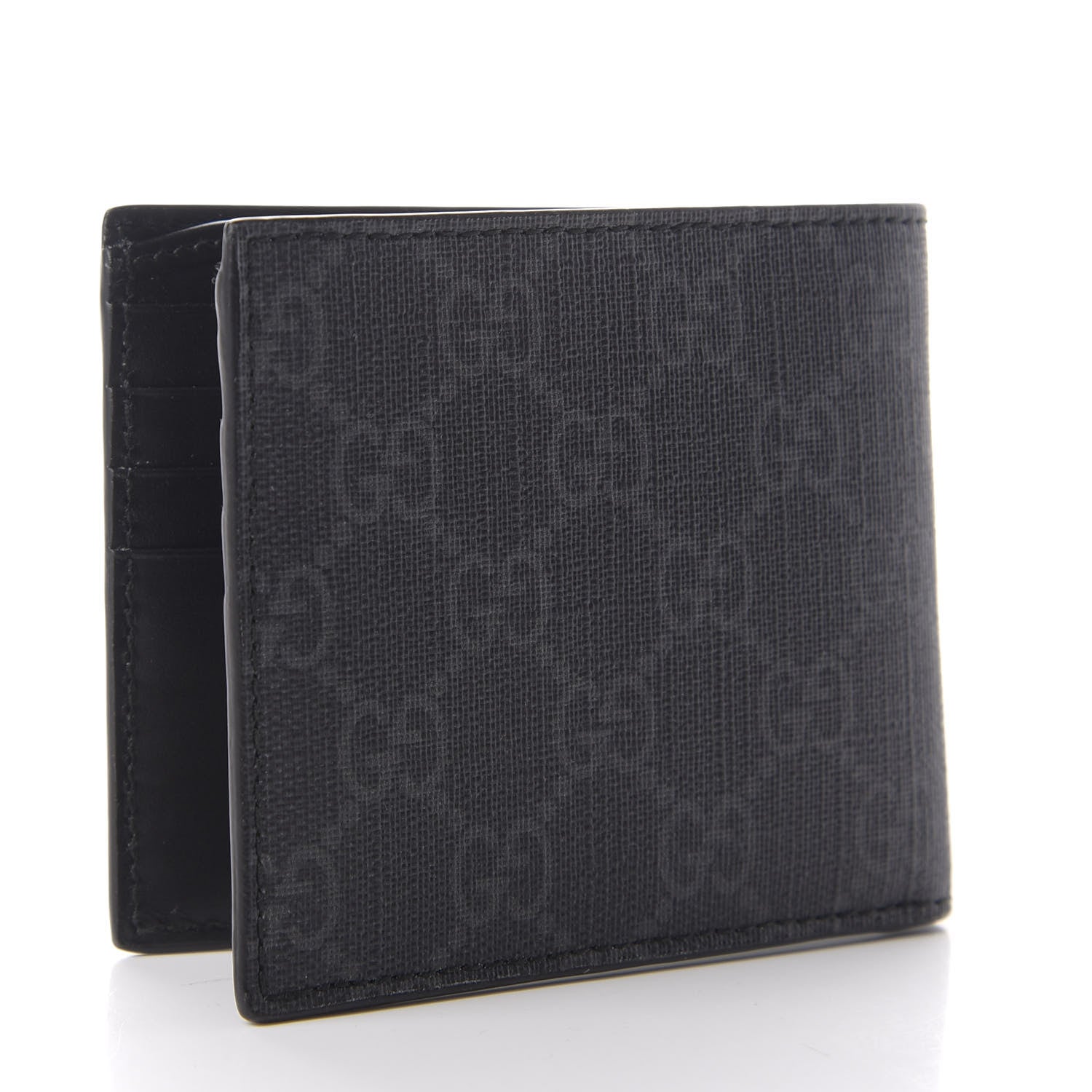 Gucci GG Supreme Monogram Rainbow Eagle Nice Bi-Fold Wallet Black Grey Multicolor 3 of 7
