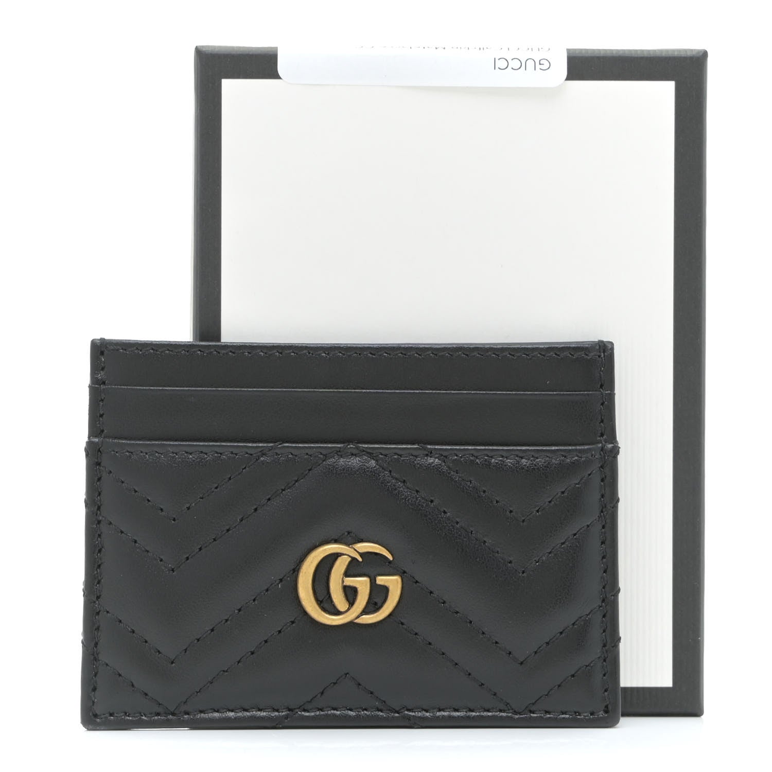 Gucci Calfskin Matelasse GG Marmont Card Holder Black 17 of 17