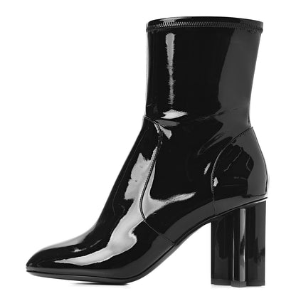 Louis Vuitton Patent Silhouette Ankle Boots 39 Black 1 of 7