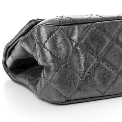 Chanel Metallic Aged Calfskin Quilted 2.55 Reissue 227 Flap Dark Silver 9 of 13