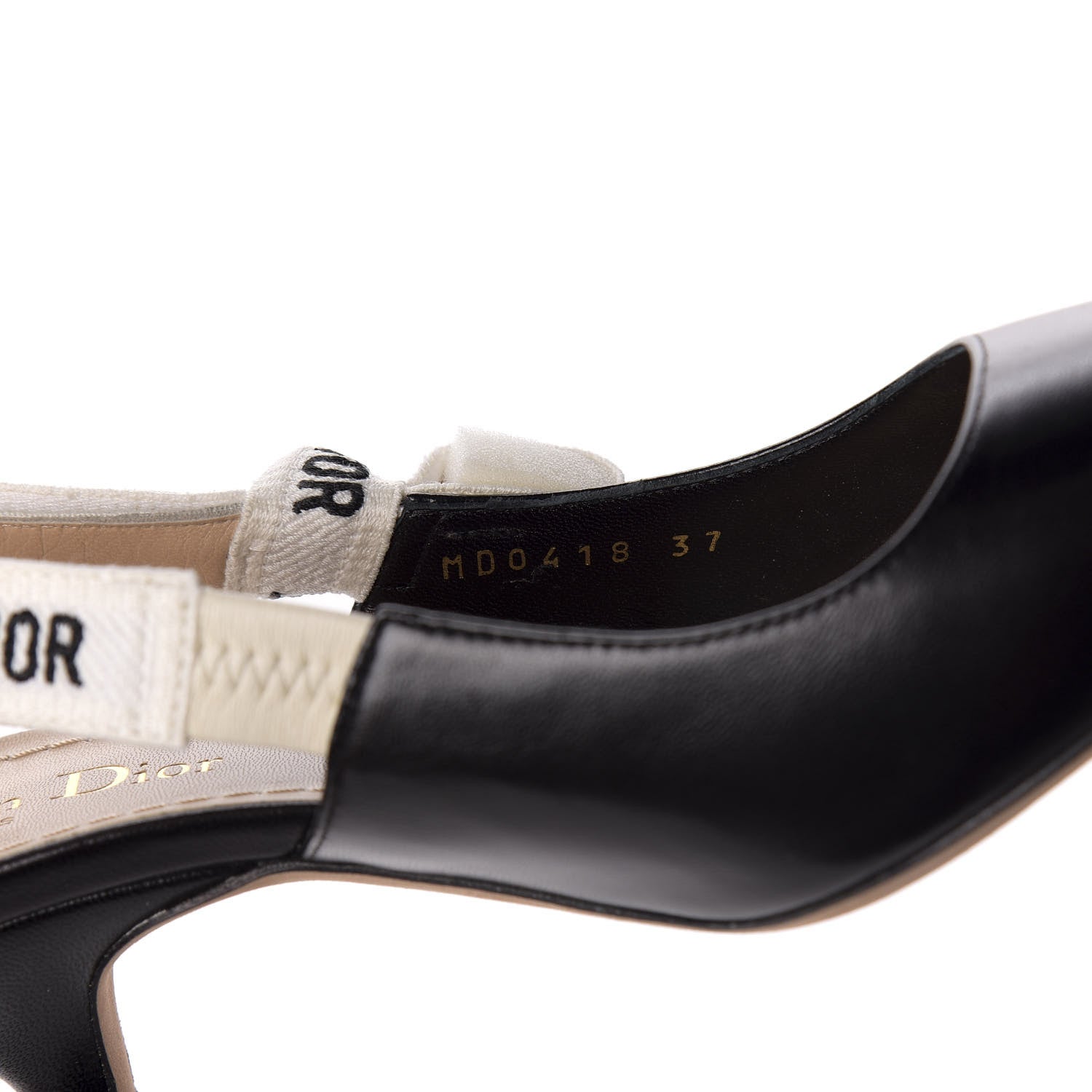 Christian Dior Lambskin Ribbon J'Adior Slingback 65mm Pumps 37 Black 9 of 10