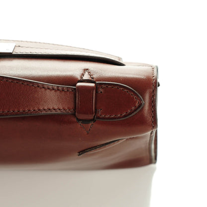Hermes Evercalf Kelly Pochette Clutch Havane 5 of 16