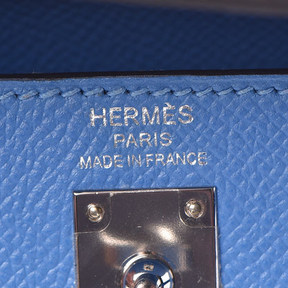 Hermes Epsom Kelly Sellier 25 Bleu Paradis 16 of 39