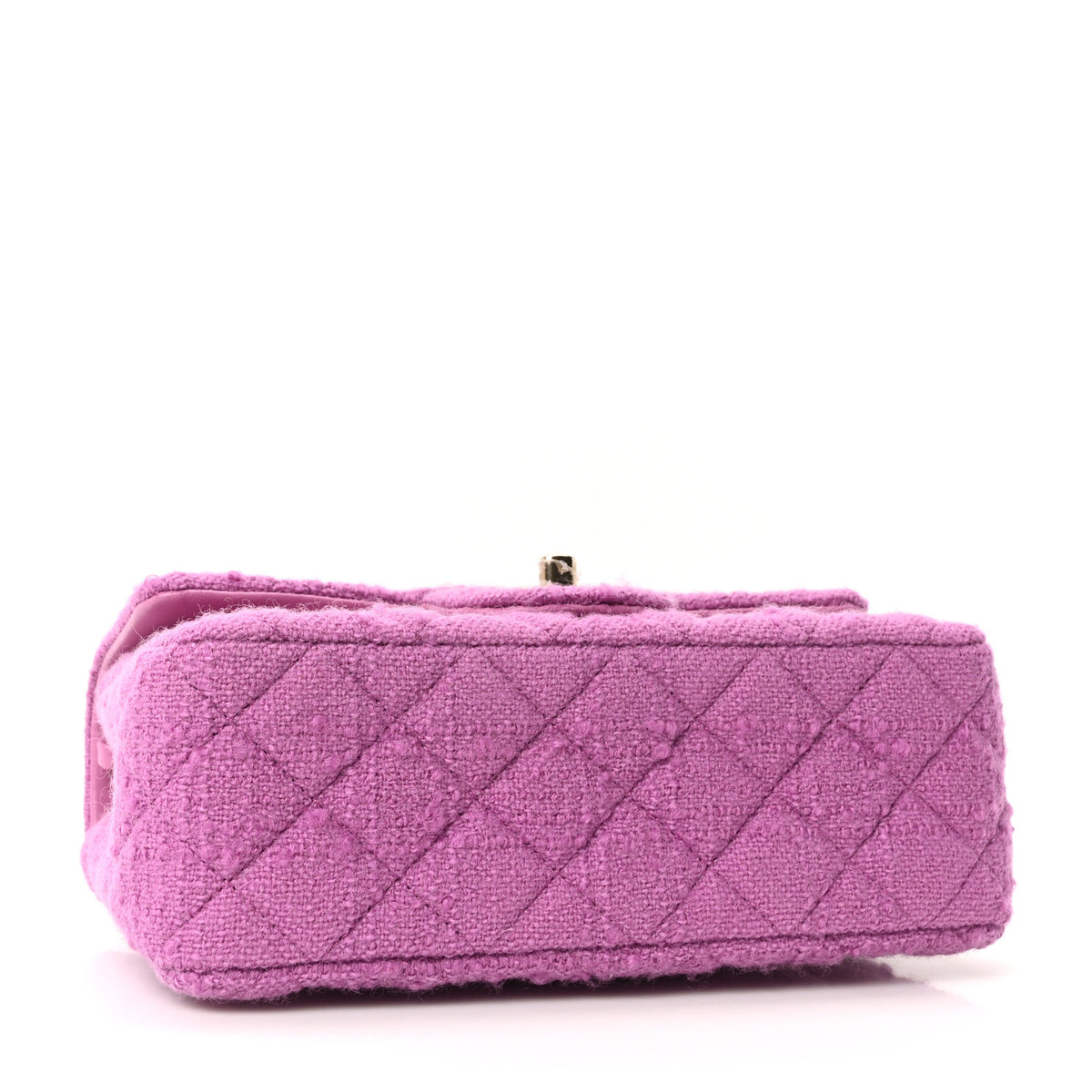 Chanel Tweed Quilted Mini Rectangular Flap Purple 4 of 10
