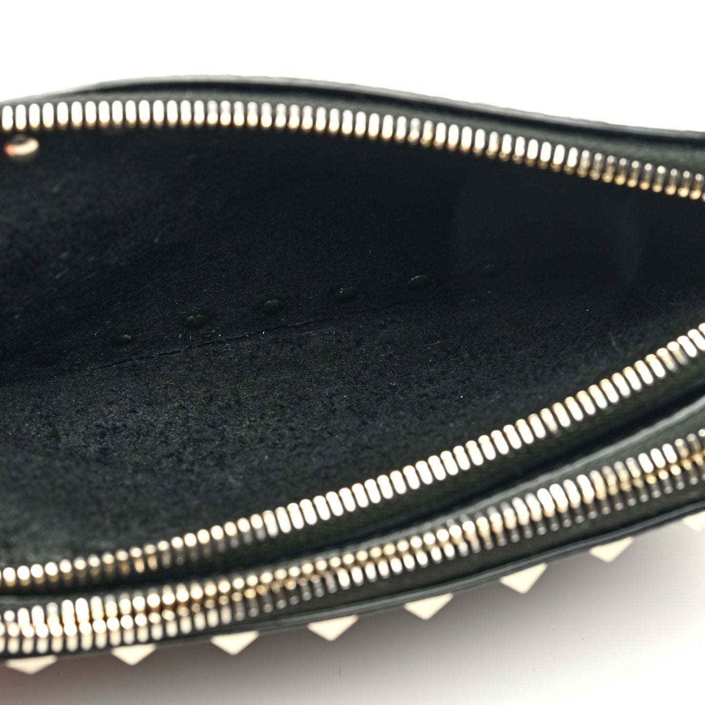 Pebbled Calfskin Rockstud Small Chain Shoulder Bag Black