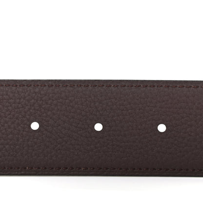 Hermes 135 Togo 38mm Constance H Belt 95 Black Chocolate 5 of 6
