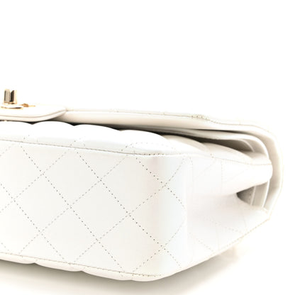 Chanel Iridescent Calfskin Quilted Medium Double Flap White 10 of 10