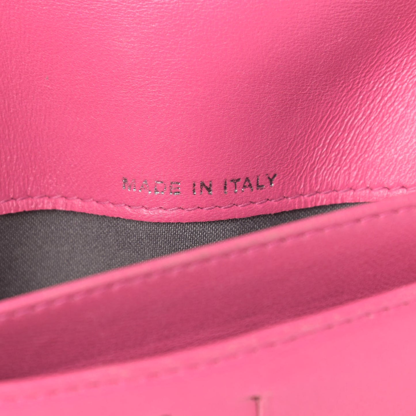 Patent Calfskin Lucky Symbols Yen Wallet Pink