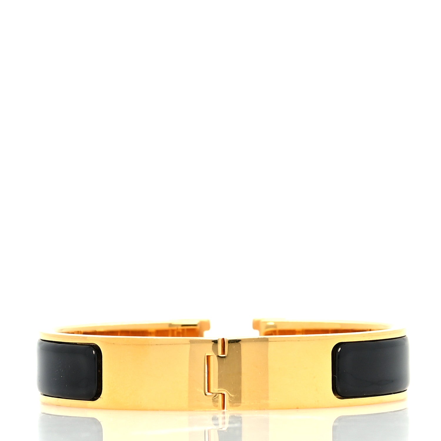 Hermes Enamel Narrow Clic Clac H Bracelet PM Black 3 of 7