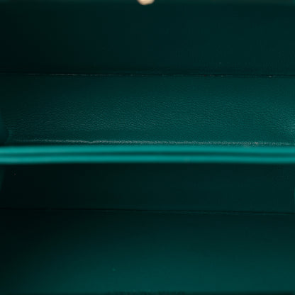 Chanel Lambskin Quilted Pearl CC Vanity Case Turquoise 5 of 12