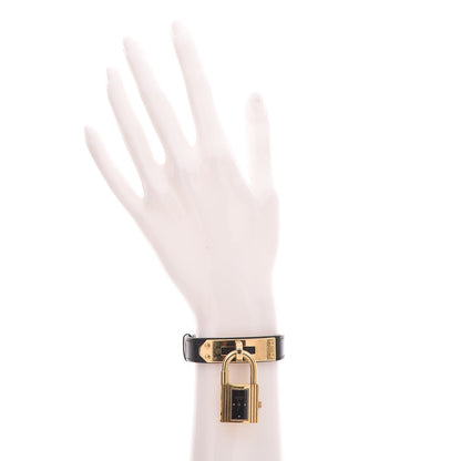 Hermes Stainless Steel Courchevel 20mm Kelly Cadena Quartz Watch Noir 2 of 12