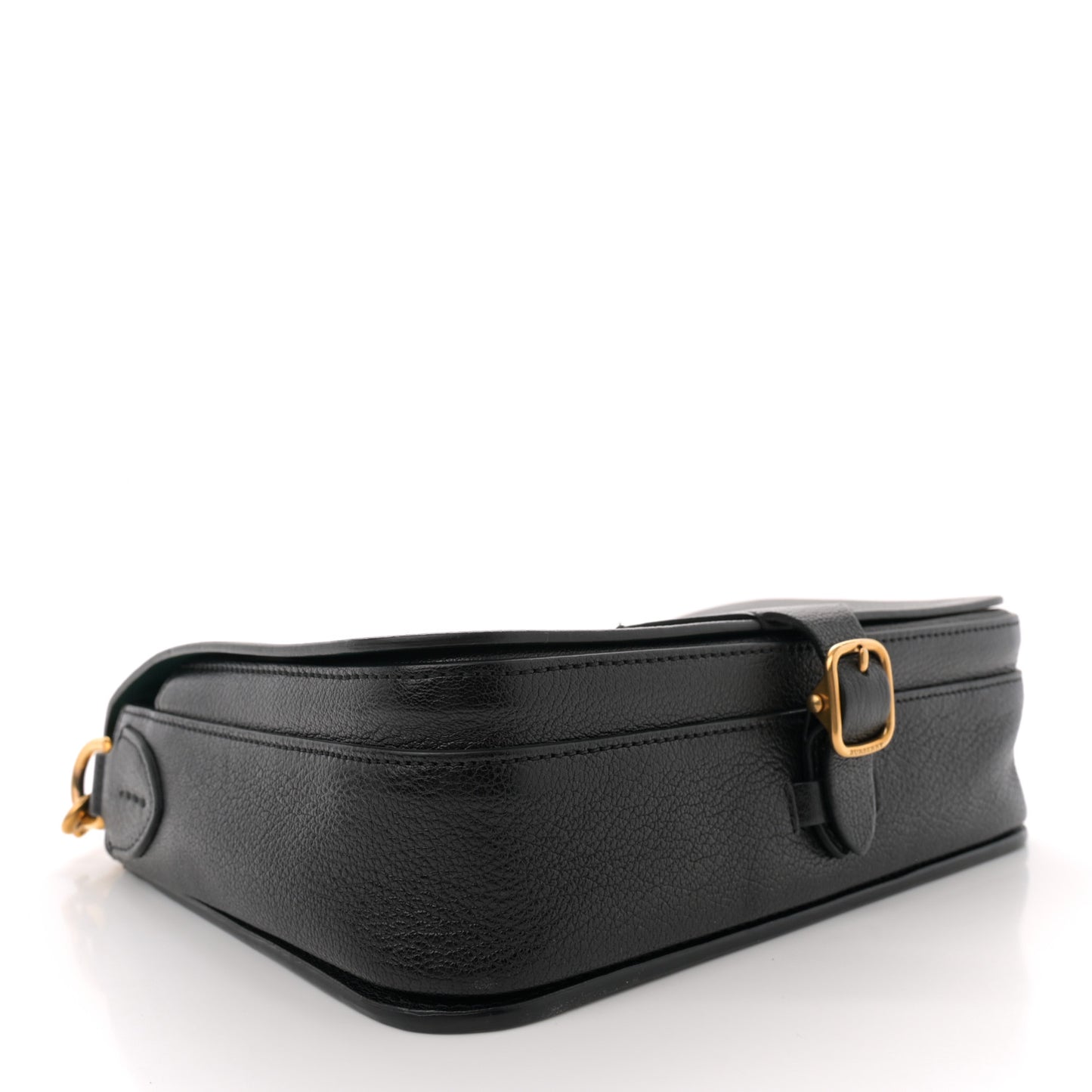 Calfskin Square Satchel Black