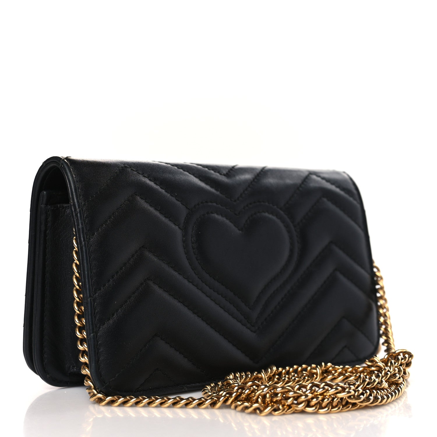Gucci Calfskin Matelasse GG Marmont Mini Bag Black 3 of 9