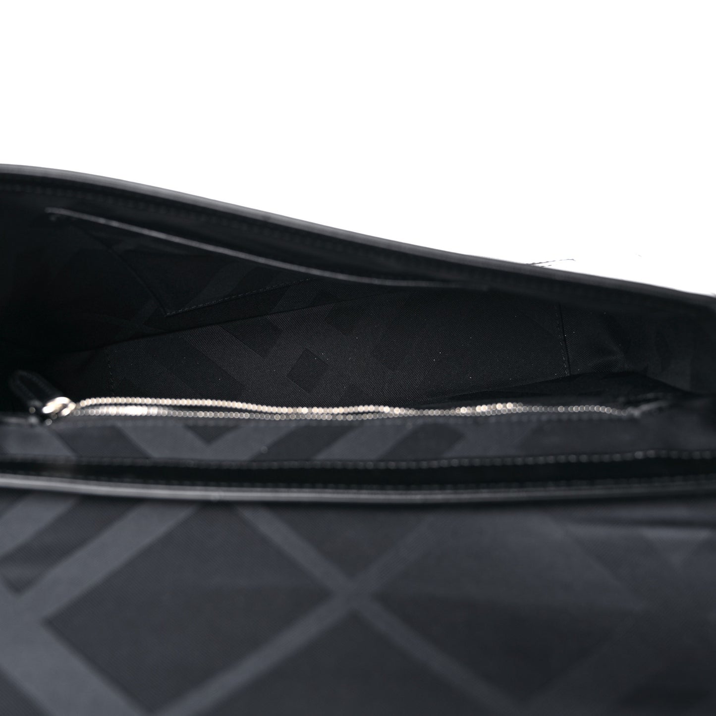 Grainy Calfskin Messenger Bag Black