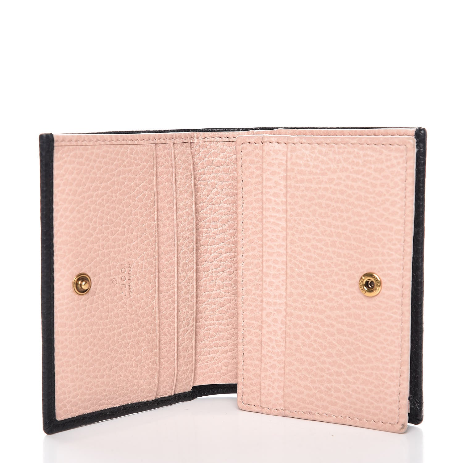 Gucci Calfskin GG Marmont Bow Card Case Black 5 of 9