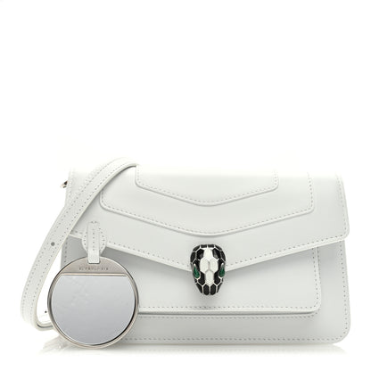 Bulgari Calfskin Serpenti Forever East West Shoulder Bag Opal Grey 1 of 10