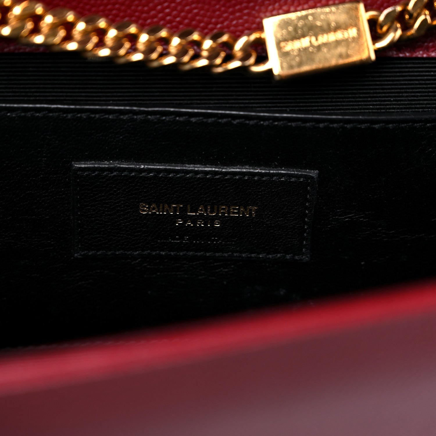 Saint Laurent Grain De Poudre Medium Monogram Kate Satchel Dark Red 7 of 15