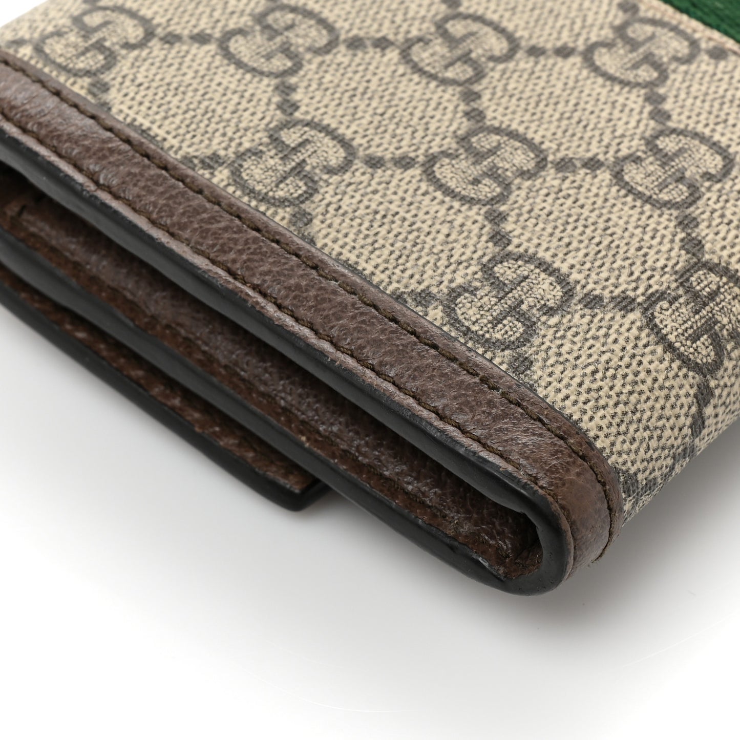 GG Supreme Monogram Web Ophidia Continental Wallet Brown