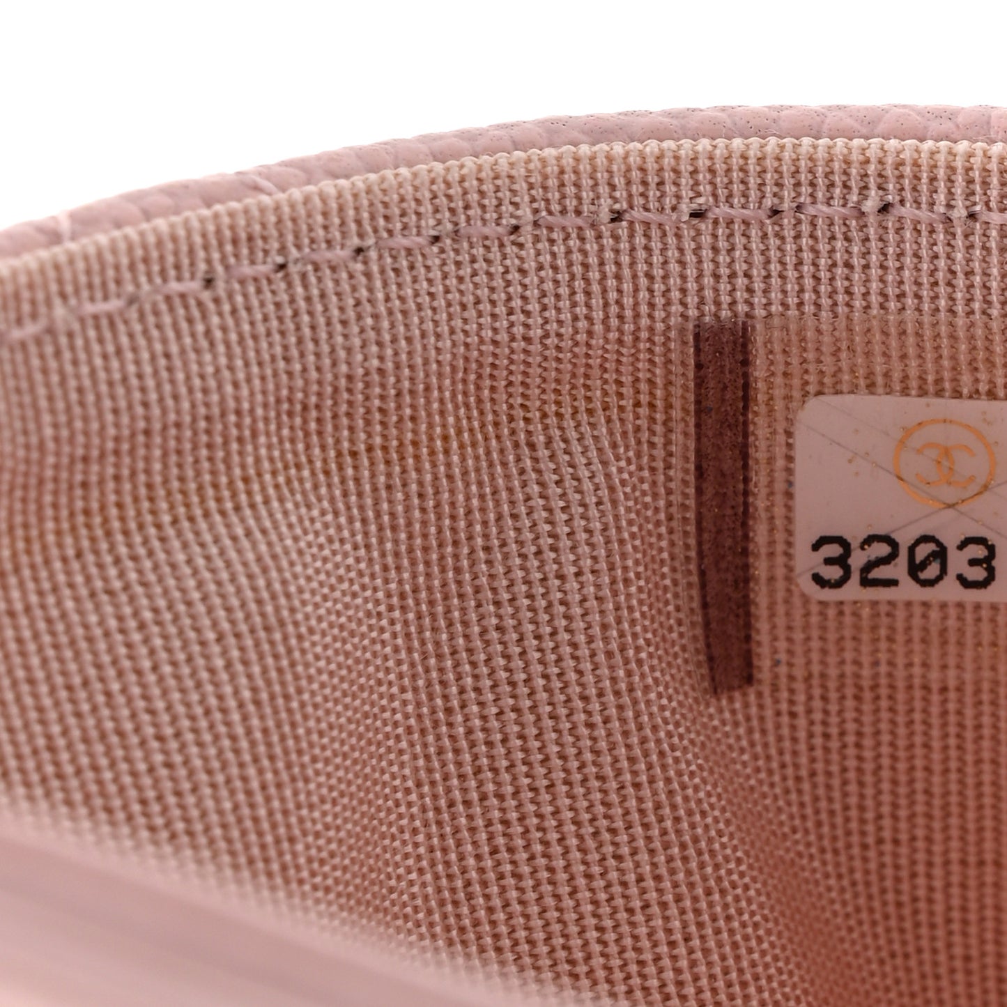 Caviar Quilted Crystal Card Holder Pink