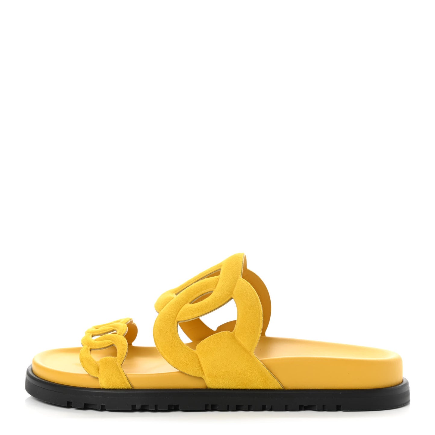 Suede Goatskin Extra Sandals 36 Jaune Sable