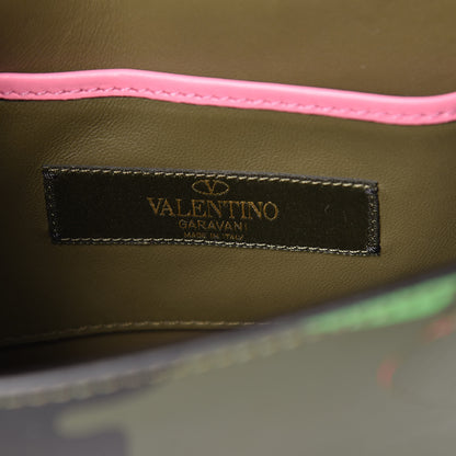 Valentino Garavani Nappa Canvas Camouflage Mini Glam Lock Rockstud Flap Multicolor 9 of 11