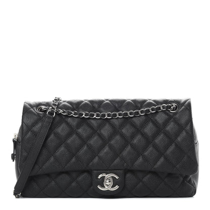 Chanel Caviar Quilted Jumbo Easy Flap Black 1 of 10