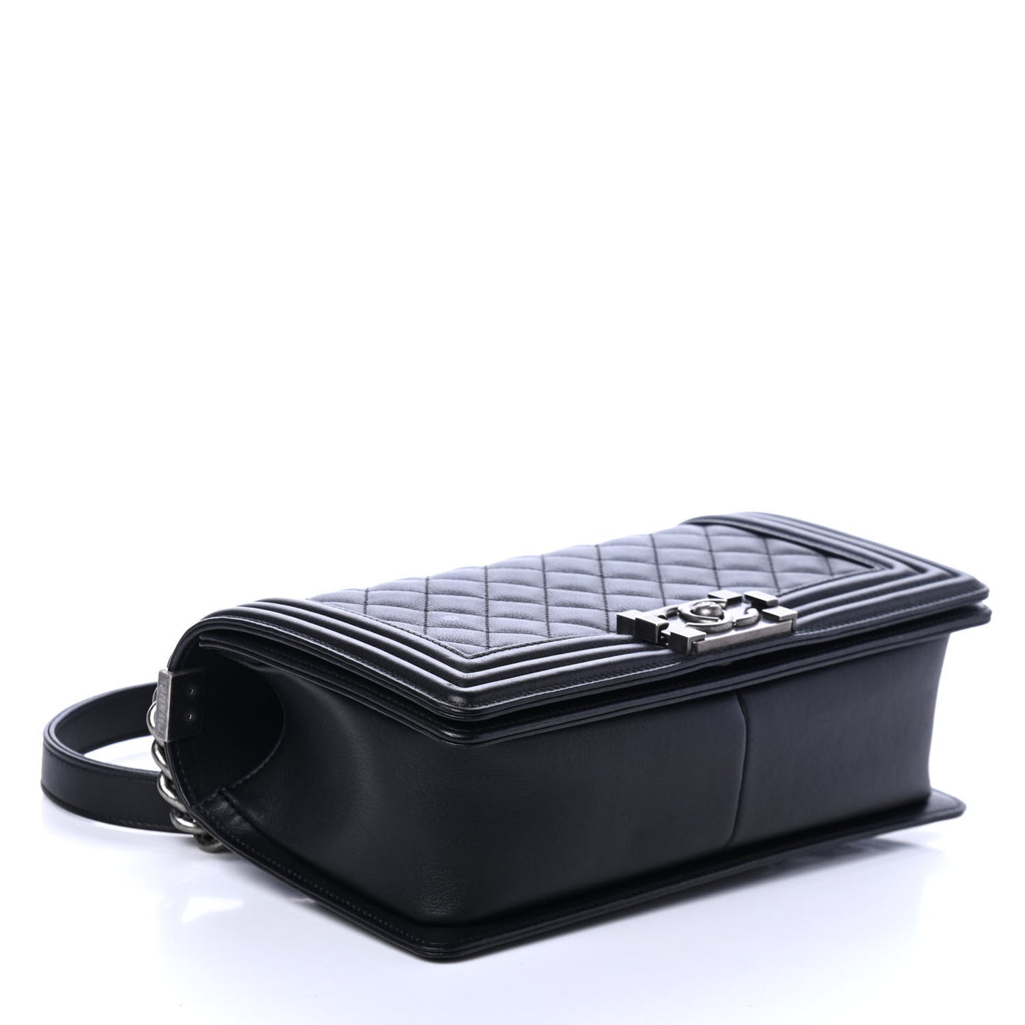 Calfskin Quilted Medium Boy Flap Black