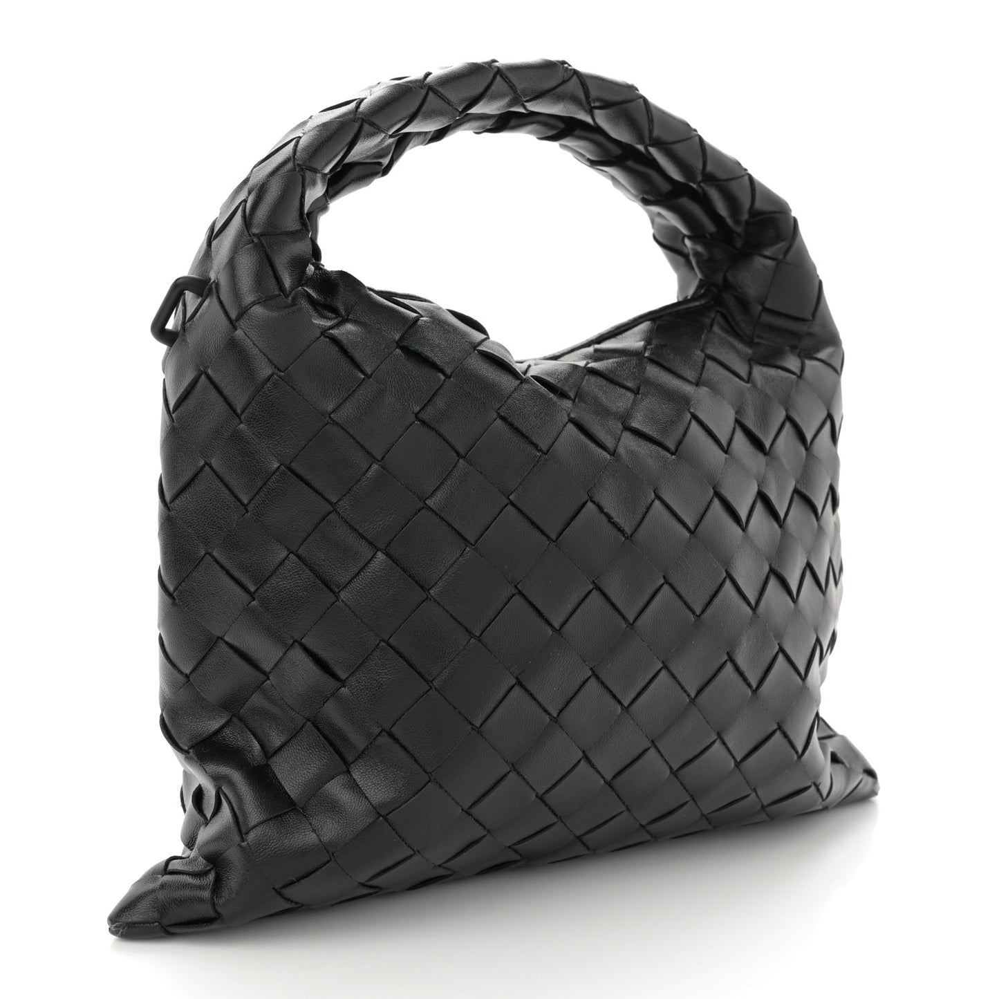 Calfskin Intrecciato Mini Hop Black