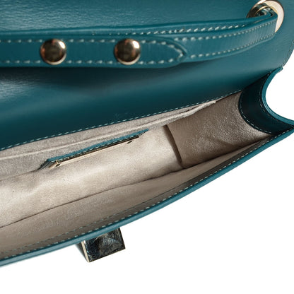 Jimmy Choo Smooth Calfskin Rebel Crossbody Bag Teal 5 of 9