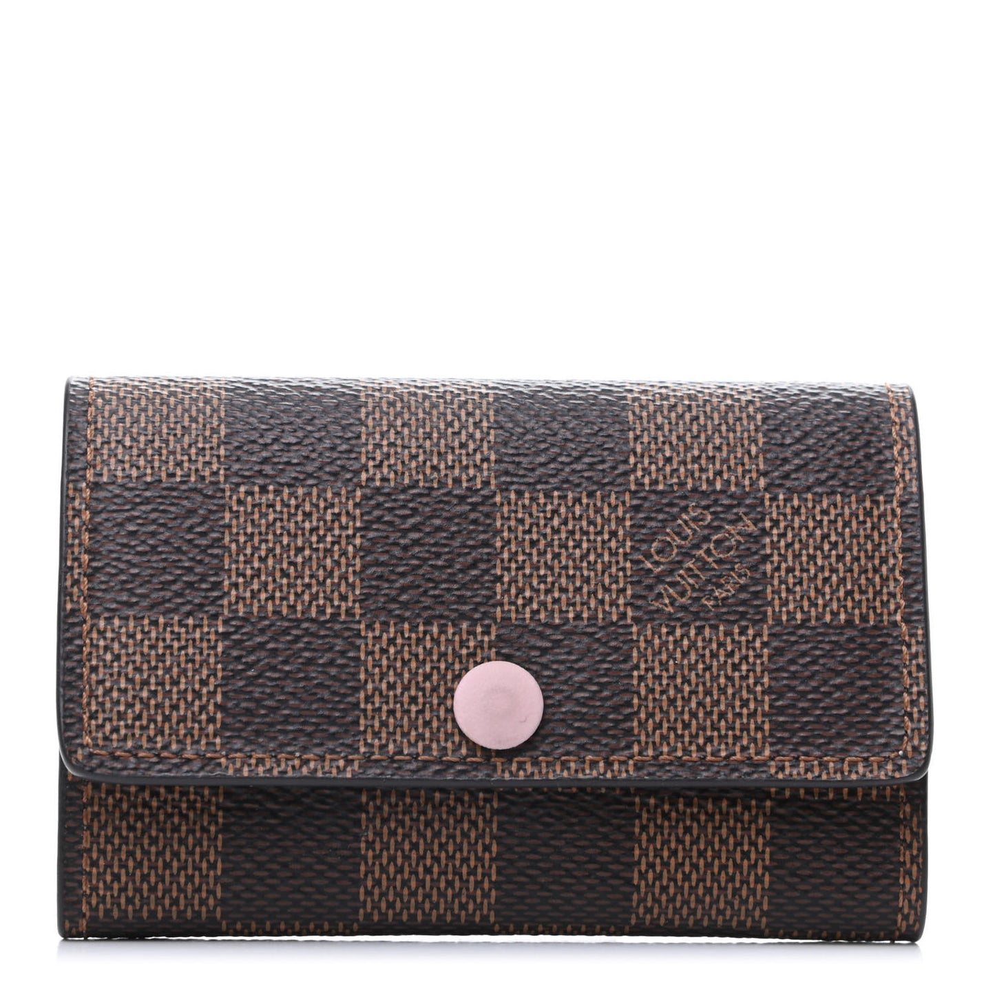 Damier Ebene Multicles 6 Key Holder Rose Ballerine