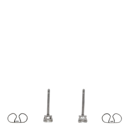 Tiffany Platinum Diamond .22ctw Solitaire Earrings 3 of 5