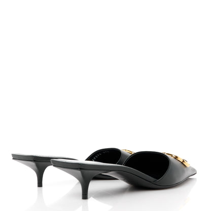 Balenciaga Soft Nappa BB Square Knife Pointed Toe 40mm Mules 37.5 Black 4 of 9