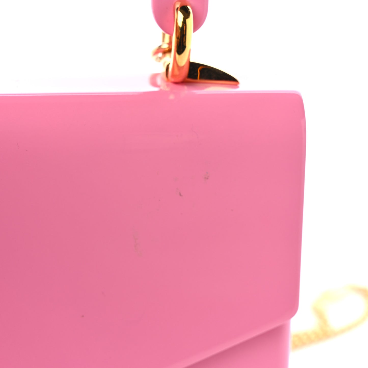 Plexiglass Mini Sylvie 1969 Top Handle Bag Pink